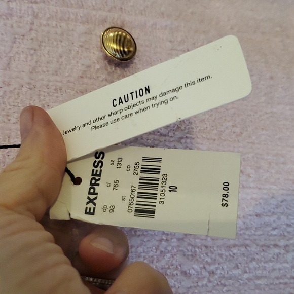 EXPRESS Tweed Mini Skirt In Pink Size 10 NWT'S - Picture 7 of 11